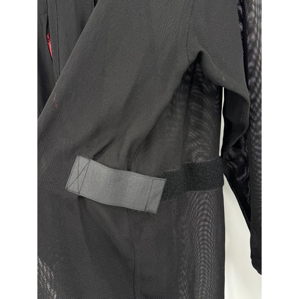 Darker Wavs Dolls Kill Black Mesh Grunge Punk Zip Up Utility Jumpsuit Sz XL - Picture 5 of 8